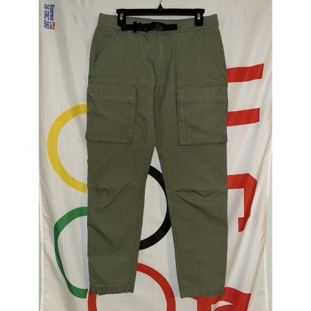 Backcountry Belted Cargo Hiking Pants Mens Small Green Ripstop‎